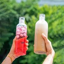 Water bottle for Gym, Office, School New water bottle made of tempered glass 500ml capacity crystal glass