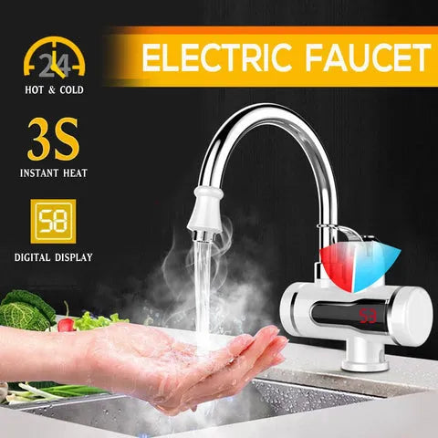 Hot & Cold Electric Water Tap – Fast Heating Faucet