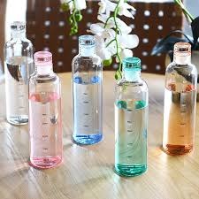 Water bottle for Gym, Office, School New water bottle made of tempered glass 500ml capacity crystal glass