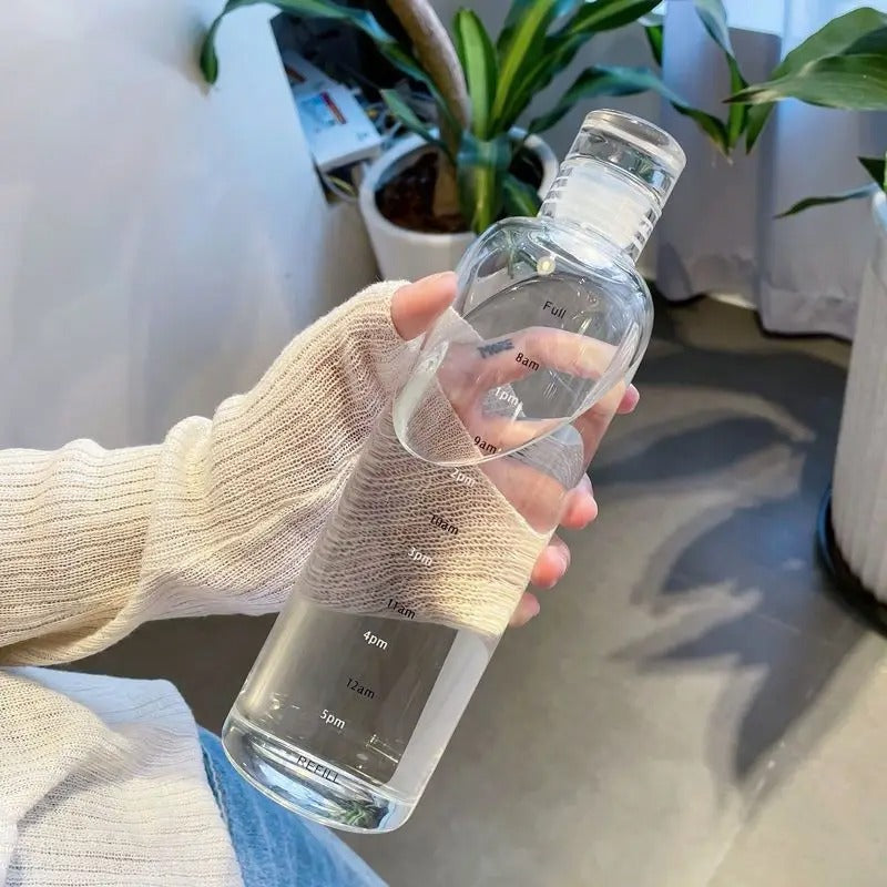 Water bottle for Gym, Office, School New water bottle made of tempered glass 500ml capacity crystal glass