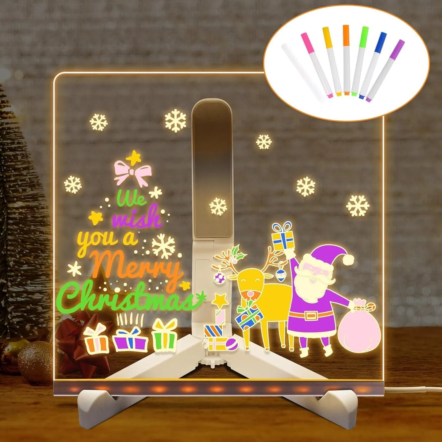 3D LED Acrylic Message Board with Pens