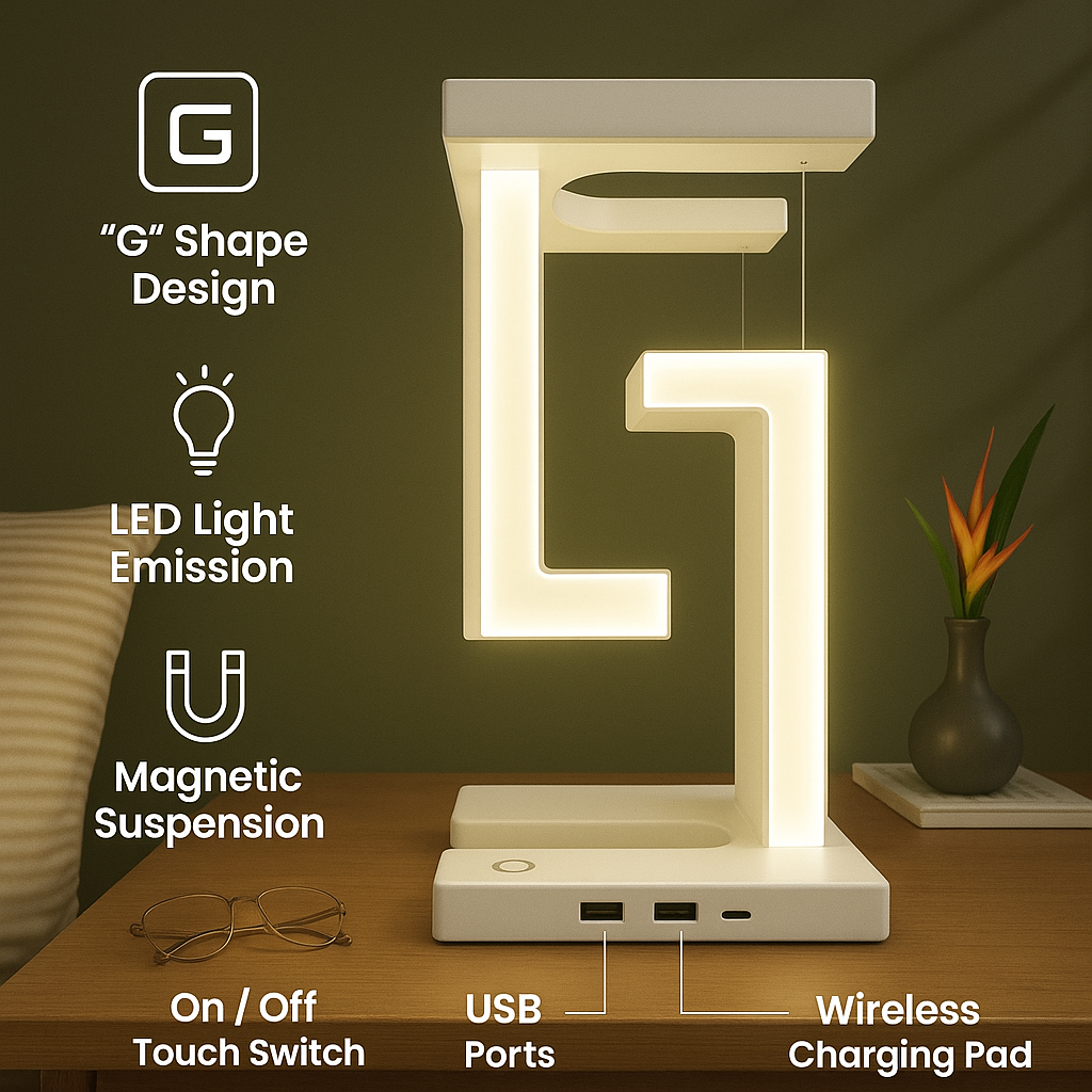 2-in-1 Wireless Charging LED Table Lamp
