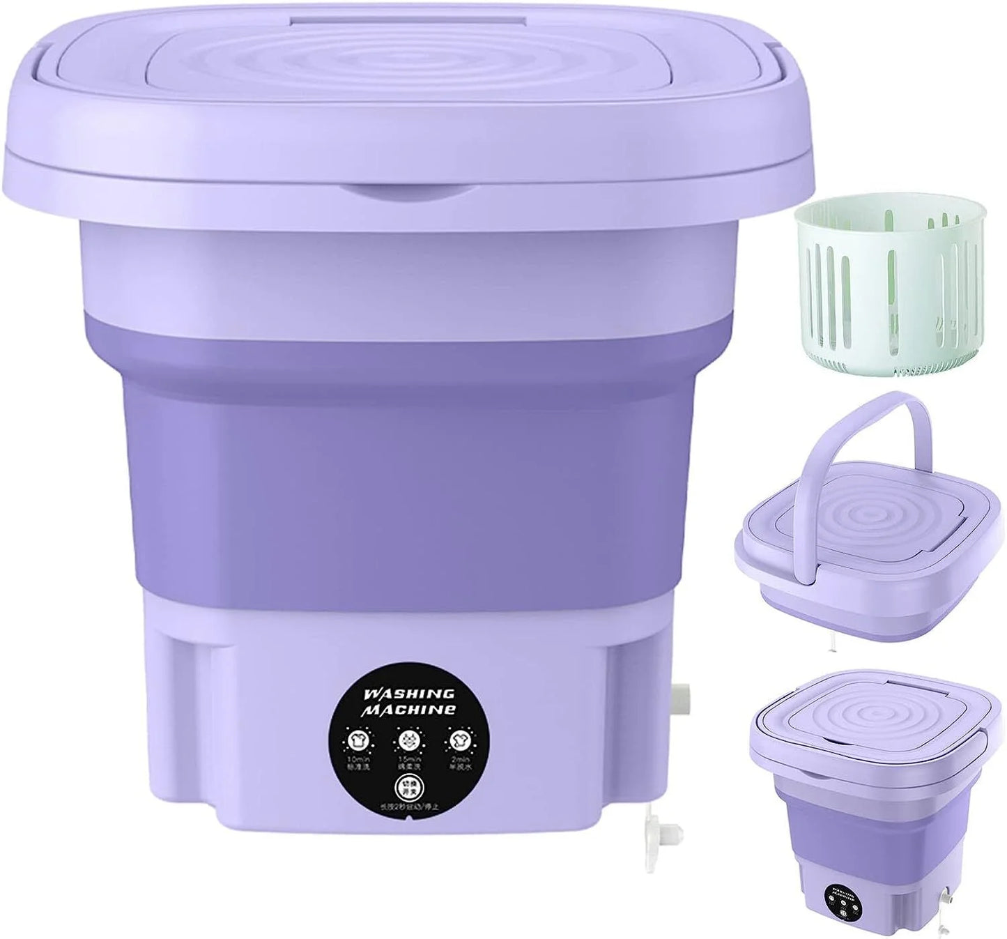Mini Foldable Washing Machine – 2-in-1 Design