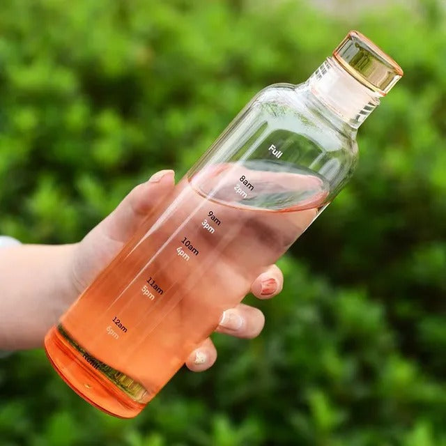 Water bottle for Gym, Office, School New water bottle made of tempered glass 500ml capacity crystal glass