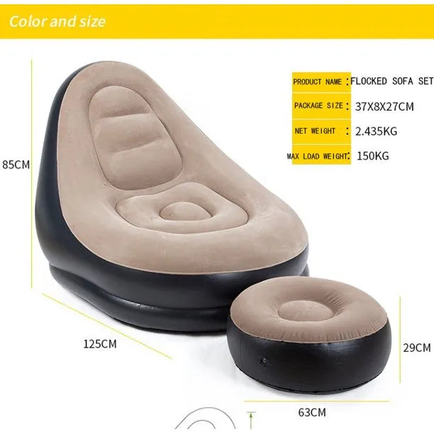 Inflatable Dual-Use Sofa Bed – Multifunctional