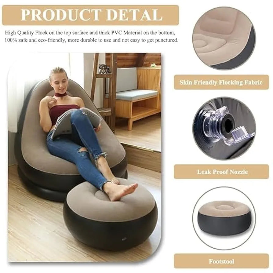 Inflatable Dual-Use Sofa Bed – Multifunctional