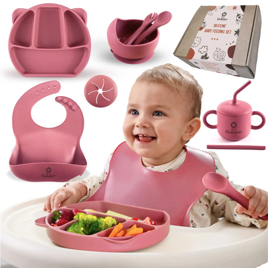 8pcs Silicone Baby Feeding Set